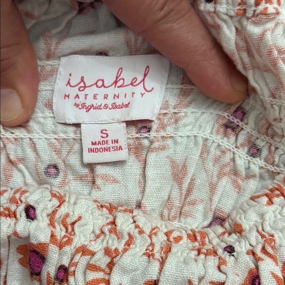 Isabel Maternity by Ingrid & Isabel Red Floral Mini Dress Size S - Picture 2 of 8